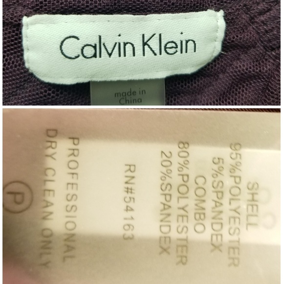 CALVIN KLEIN Cap-sleeve sheath burgundy dress - Picture 9 of 9